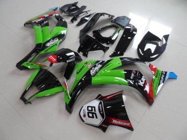 2011-2015 Green Black with Number 66 Kawasaki ZX10R Motorcyle Fairings UK Stores