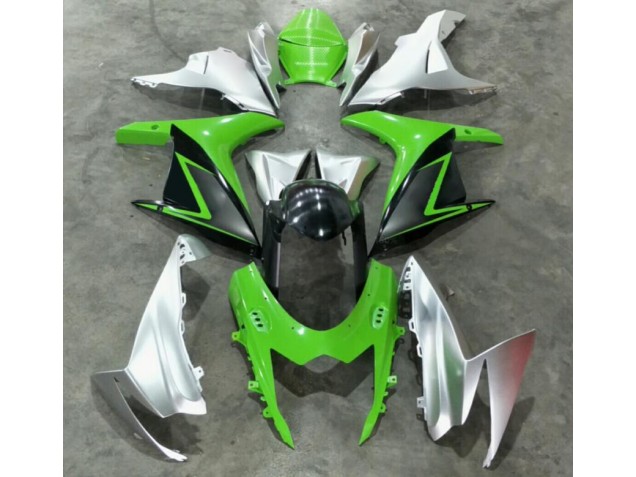 2011-2021 Green Silver Suzuki GSXR 600/750 Bike Fairing Kit UK Stores