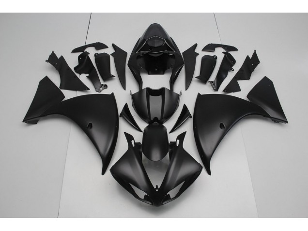 2012-2014 Matte Black Yamaha YZF R1 Replacement Motorcycle Fairings UK Stores