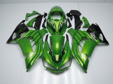 2012-2021 Green Flame Kawasaki ZX14R ZZR1400 Moto Fairings UK Stores