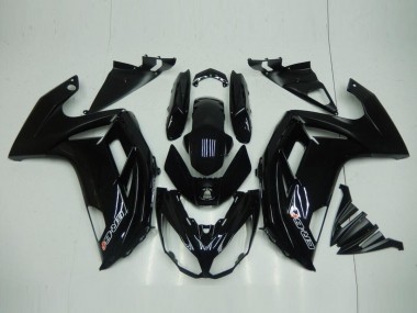 2012-2016 Glossy Black Kawasaki EX650 Motorcycle Fairings Kit UK Stores