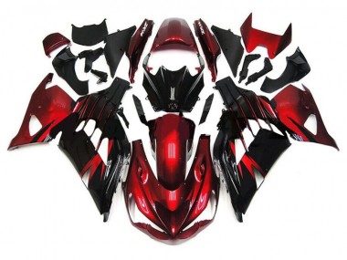 2012-2021 Red Black Kawasaki ZX14R ZZR1400 Motorbike Fairings UK Stores