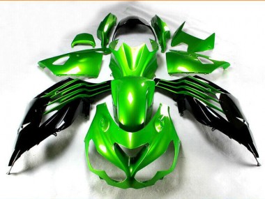 2012-2021 Black Green Kawasaki ZX14R ZZR1400 Motorcycle Replacement Fairings UK Stores