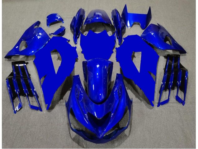 2012-2021 Blue Black Kawasaki ZX14R ZZR1400 Motor Fairings UK Stores