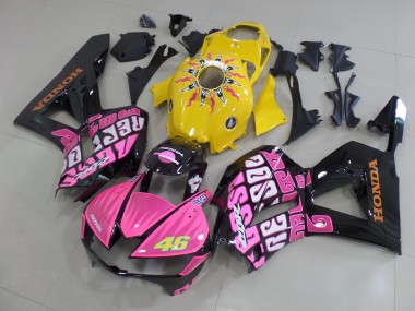 2013-2021 Yellow Pink Rossi Honda CBR600RR Motorbike Fairing UK Stores