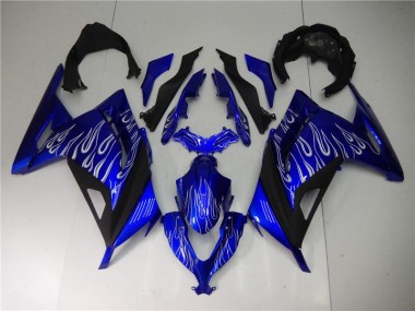 2013-2016 Blue White Black Kawasaki EX300 Bike Fairing UK Stores