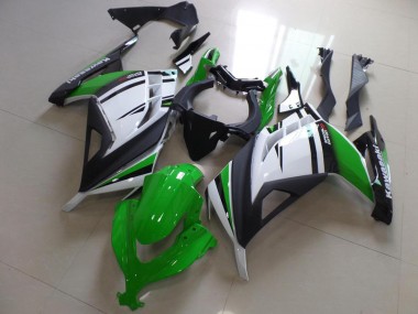 2013-2016 Green Black and White Kawasaki ZX300R Motorcycle Fairing UK Stores