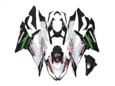 2013-2018 White Black Kawasaki ZX6R Replacement Motorcycle Fairings UK Stores