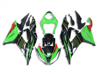 2013-2018 Green Black Kawasaki ZX6R Bike Fairing Kit UK Stores