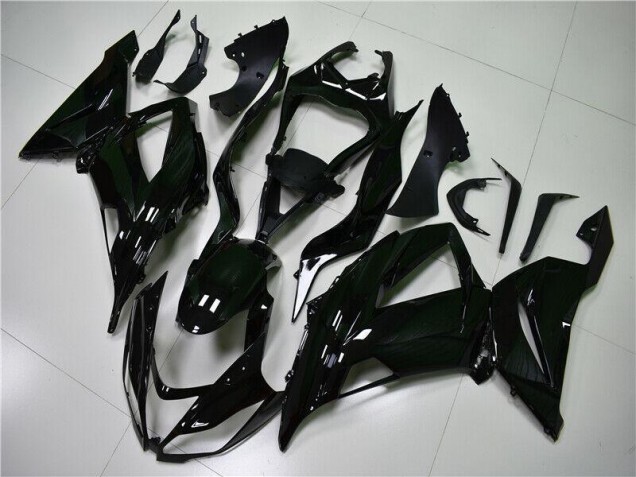 2013-2018 Glossy Black Kawasaki ZX6R Motorcycle Fairings Kit UK Stores