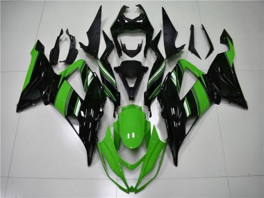 2013-2018 Green Black Kawasaki ZX6R Motorcycle Fairings UK Stores