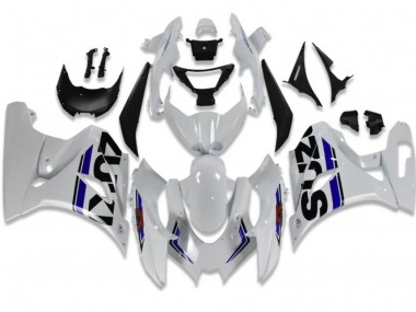 2017-2021 White Blue Suzuki GSXR 1000 Motorcycle Fairings UK Stores