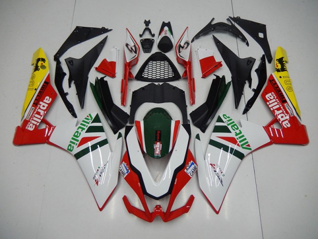 2009-2015 White Red Alitalia Aprilia RSV4 Replacement Fairings UK Stores