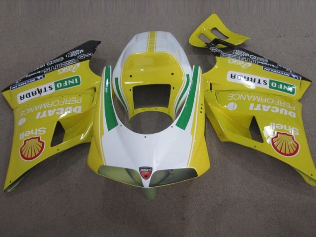 1993-2005 Yellow Shell Info Strrda Ducati 748 Motorbike Fairing UK Stores