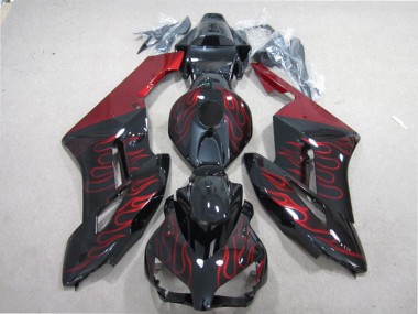 2004-2005 Black Red Flame Honda CBR1000RR Bike Fairings UK Stores