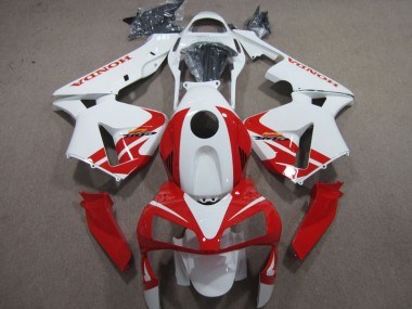 2003-2004 White Red Honda CBR600RR Motorcycle Fairing Kits UK Stores