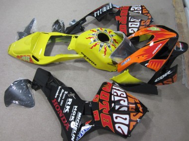 2003-2004 Yellow Black Repsol 46 Honda CBR600RR Bike Fairings UK Stores