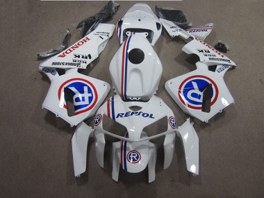 2005-2006 White Blue Repsol Honda CBR600RR Bike Fairing Kit UK Stores