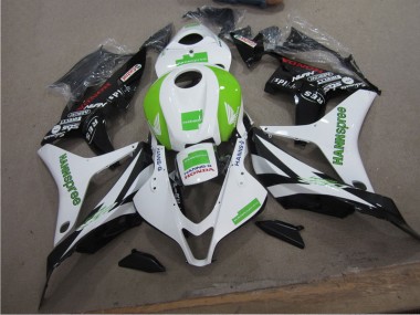 2007-2008 White Green Hannspree Honda CBR600RR Bike Fairings UK Stores