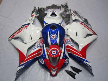 2009-2012 White Blue Red Honda CBR600RR Motorcycle Fairing Kits UK Stores