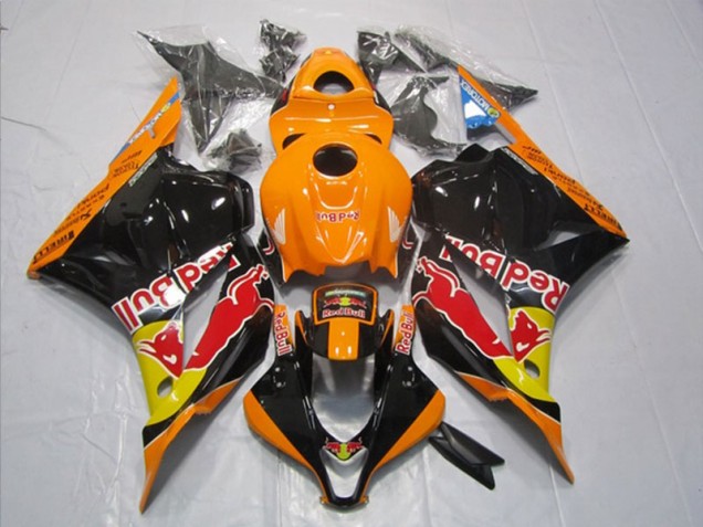 2009-2012 Black Orange Red Bull Honda CBR600RR Motorbike Fairing UK Stores