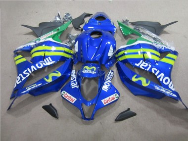 2009-2012 Blue White Movistar Honda CBR600RR Bike Fairings UK Stores