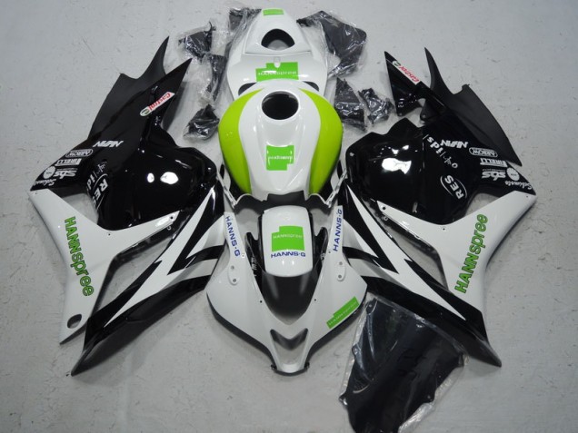 2009-2012 Black White Green Hannspree Honda CBR600RR Moto Fairings UK Stores