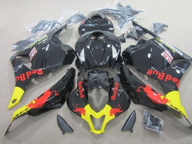 2009-2012 Black Red Bull Honda CBR600RR Replacement Motorcycle Fairing Kits UK Stores