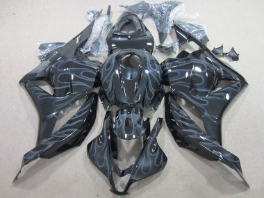 2009-2012 Black Silver Flame Honda CBR600RR Motor Fairings UK Stores