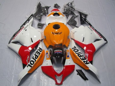 2009-2012 Orange Red White Repsol Honda CBR600RR Motorcycle Fairing Kit UK Stores