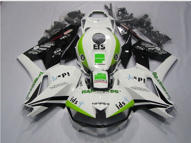 2013-2021 White Green Hannspree ETS Honda CBR600RR Motorcycle Replacement Fairings UK Stores