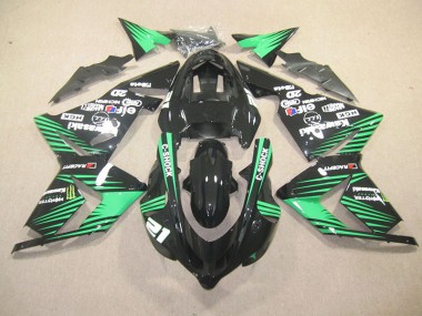 2003-2005 Black Green C-Shock Monster Kawasaki ZX10R Motorbike Fairing UK Stores