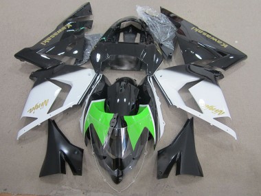 2003-2005 Black White Gold Ninja Kawasaki ZX10R Motorcycle Fairing Kit UK Stores