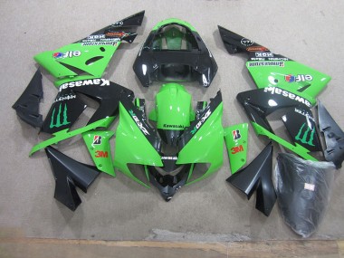 2003-2005 Black Green 3M Monster Kawasaki ZX10R Replacement Motorcycle Fairings UK Stores