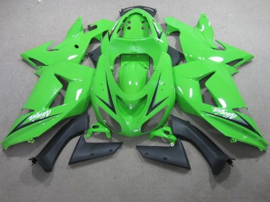 2006-2007 Green White Ninja Kawasaki ZX10R Motorcyle Fairings UK Stores