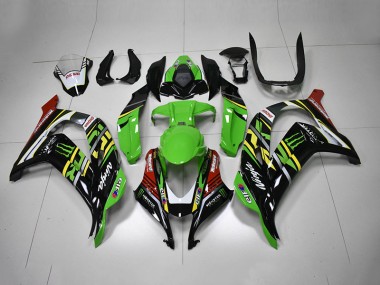 2016-2019 Green Black Red Ninja Monster Kawasaki ZX10R Motorbike Fairings UK Stores