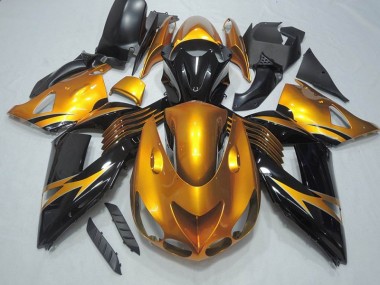 2006-2011 Black Gold Kawasaki ZX14R ZZR1400 Motorcycle Bodywork UK Stores