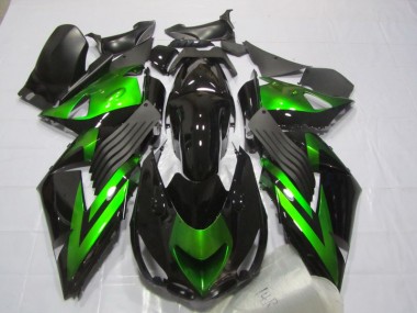 2006-2011 Black Green Kawasaki ZX14R ZZR1400 Motorcycle Fairings UK Stores