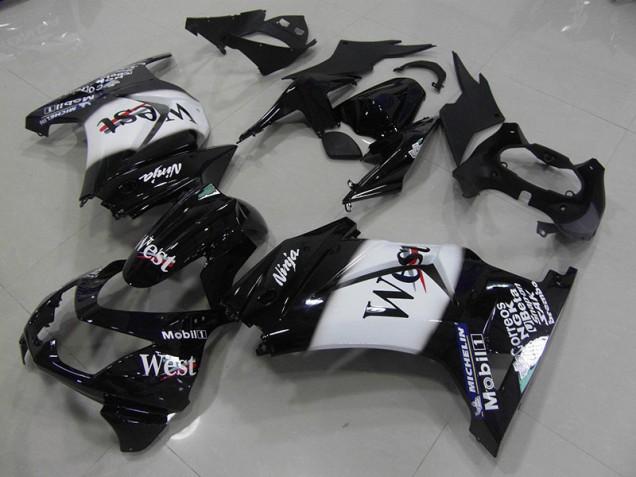 2008-2012 Black West Kawasaki ZX250R Motorcycle Fairing Kits UK Stores