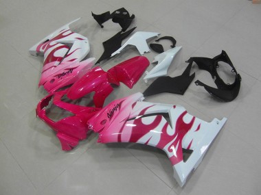 2008-2012 Pink White Kawasaki ZX250R Bike Fairings UK Stores