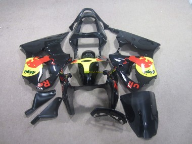 2000-2002 Black Yellow Red Bull Ninja Kawasaki ZX6R Motorcycle Replacement Fairings UK Stores