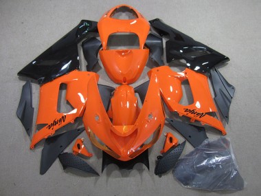 2005-2006 Orange Black Ninja Kawasaki ZX6R Motorcylce Fairings UK Stores