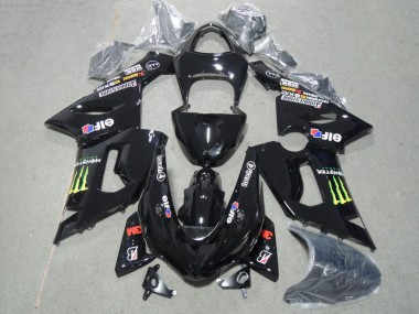 2005-2006 Black 3M Touch4 Monster Kawasaki ZX6R Motor Bike Fairings UK Stores