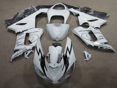 2005-2006 White Ninja 636 Kawasaki ZX6R Moto Fairings UK Stores