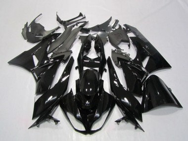 2009-2012 Black Kawasaki ZX6R Motorcycle Fairings UK Stores