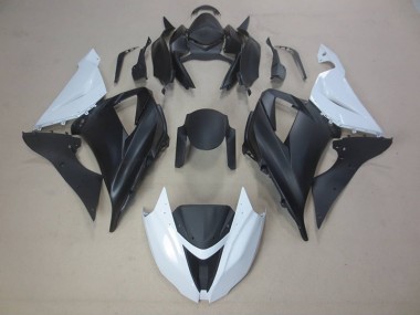 2013-2018 Black White Kawasaki ZX6R Motorcycle Fairings UK Stores