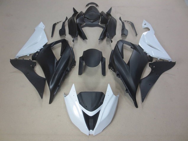 2013-2018 Black White Kawasaki ZX6R Motorcycle Fairings UK Stores