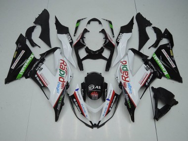 2013-2018 Black White Rapid Hager Kawasaki ZX6R Motorbike Fairing UK Stores