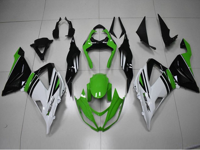 2013-2018 Black Green White Kawasaki ZX6R Bike Fairing Kit UK Stores