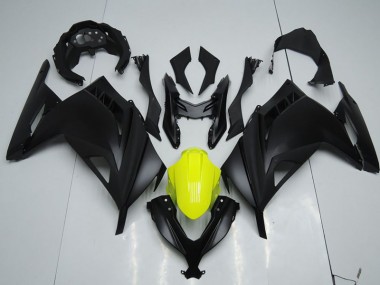 2013-2016 Black Yellow Kawasaki ZX300R Replacement Motorcycle Fairings UK Stores